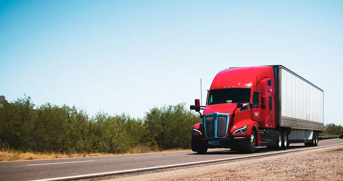 Truck on highway